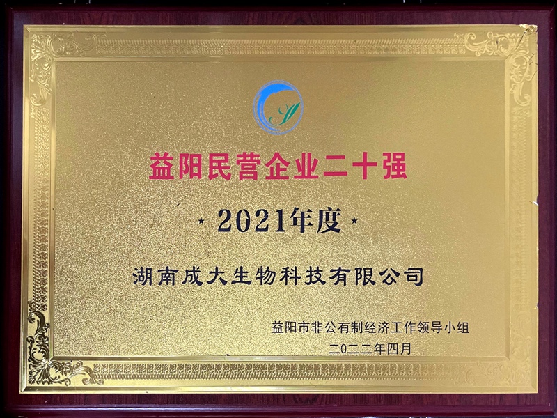 2021年度益陽市民營企業(yè)20強